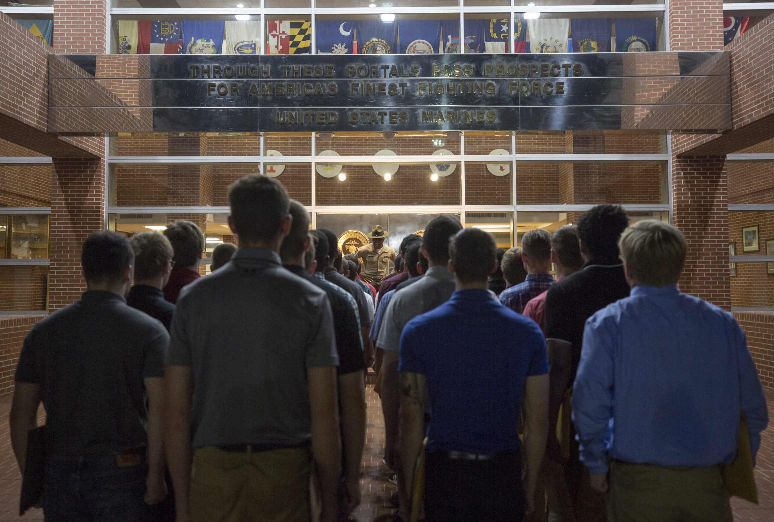 marine basic training recruits
