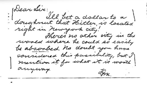 hitler argentina letter