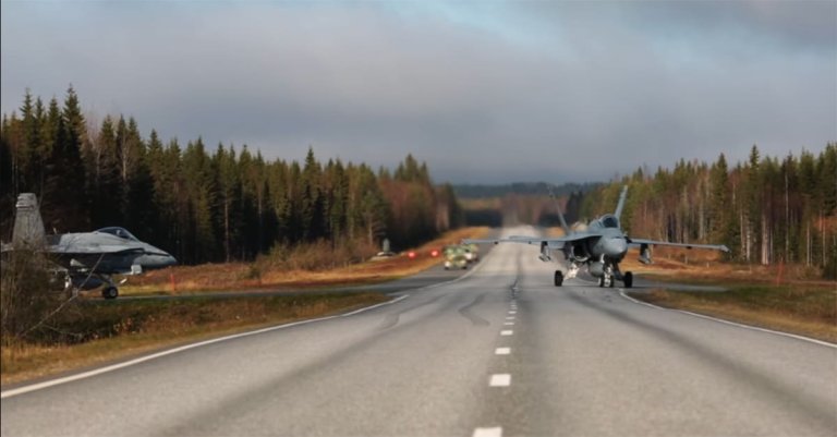 Coming to a highway near you: Finnish F-18s