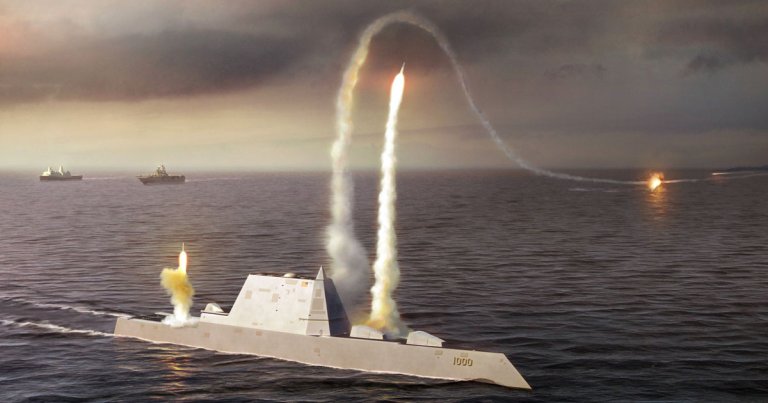 This is what would happen if the Zumwalt fought a Russian battlecruiser