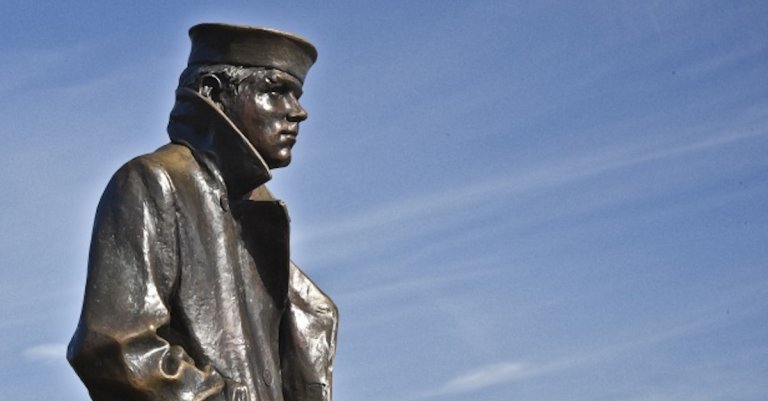A ‘Lone Sailor’ statue is now in place at Normandy